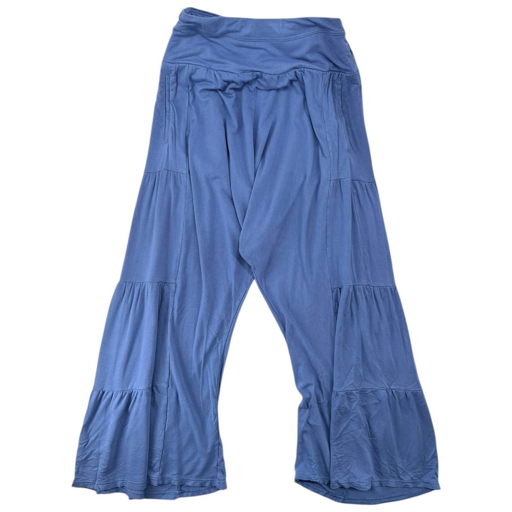 FP Movement by Free People Wide Leg Tiered Lounge Pants in Periwinkle Blue